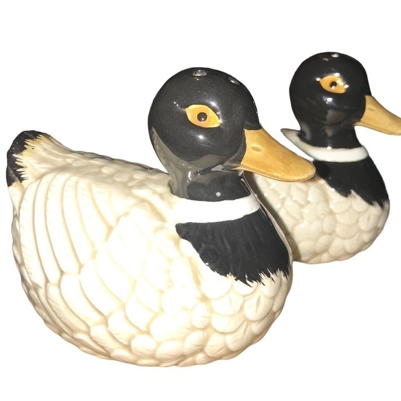 Mallard Duck Salt and Pepper Shakers Vintage OMC Japan Otagiri - Picture 4 of 6